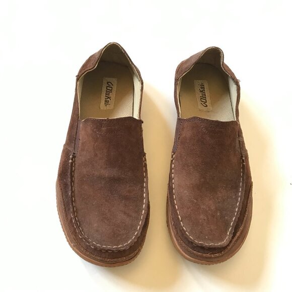 Olukai Puhala Loafers Shoes Mens 10 Brown Slip On Suede Drop in Heel Moccasin main image 9